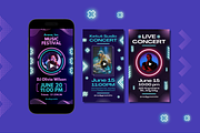 Neon Music Festival Instagram Story, a Templates & Theme by TemplateCastleStore (Thumbnail 2 of 9)