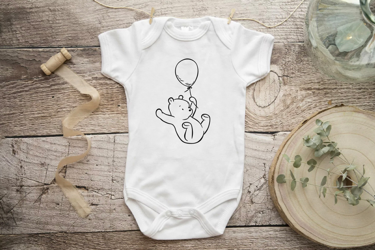 Winnie the Pooh Line Art Clipart, an Animal Illustration by SvetaArtStore (Photo 7 of 9)