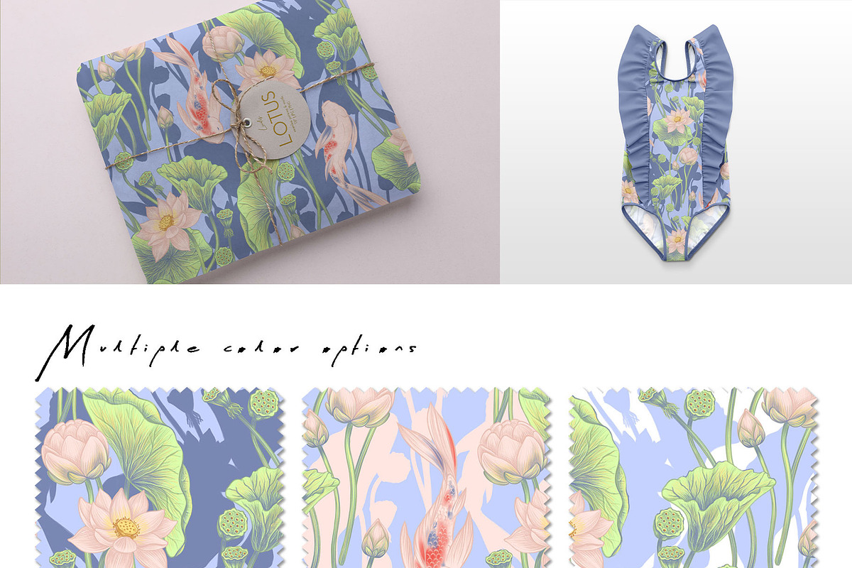 LOTUS- patterns & motifs, a Decorative Illustration by Liiafis (Photo 4 of 17)