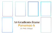 25 PNG Gradients Frame Graphic, a Graphic by PKshop (Thumbnail 6 of 6)