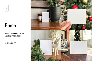 A2 Christmas Card Mockup Bundle
