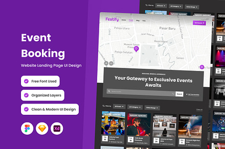 Festify - Event Booking Landing V2, a Landing Page Template by twinstd