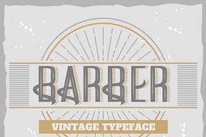 Vintage Label Typeface Barber