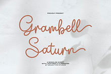 Grambell Saturn | Monoline Script