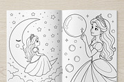 Magical Princess Coloring Book Vol34, a Person Illustration by ikarifq shop (Thumbnail 7 of 7)