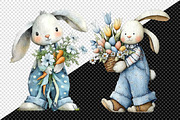 Whimsical Easter Bunny PNG Clipart, an Illustration by Creative Art (Thumbnail 4 of 8)
