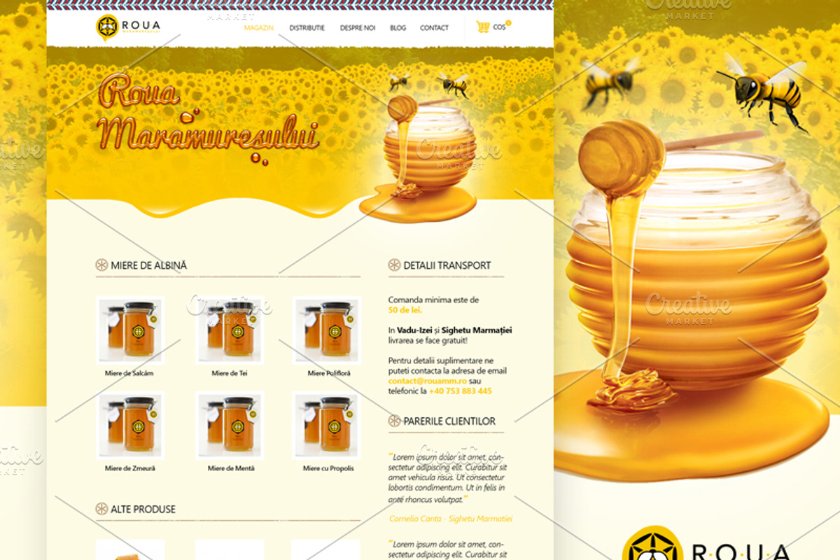 One Page Website Design, a Landing Page Template by Creatiph Market (Photo 1 of 2)
