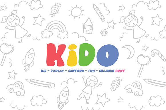 Kido - Fun Children Display Font preview 8