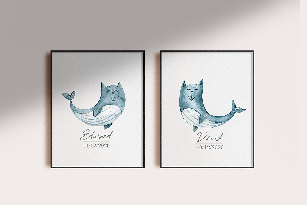 SALE! Watercolor nautical collection, an Animal Illustration by Tiana Geo (Photo 27 of 27)