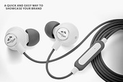 In-Ear Headphones PSD mockup, a Mockup by Bruno's Shop (Thumbnail 2 of 4)