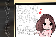 460 Procreate Chibi Stamp Brushes, a Brush Add-On by DrawingStoryShop (Thumbnail 4 of 9)