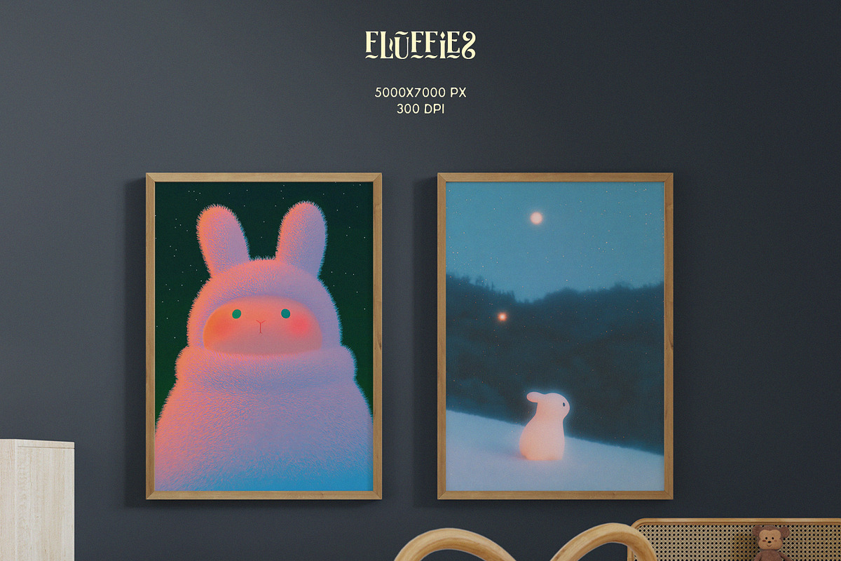 Fluffies: Trendy Kids Digital Prints, a Background Graphic by Purple (Photo 5 of 7)