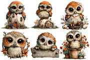 Whimsical Easter Owl Clipart, an Illustration by Pixels.Craft (Thumbnail 4 of 5)