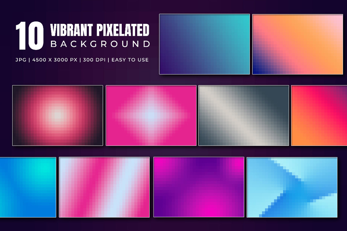 Vibrant Pixelated Gradient Backgroun, a Background Graphic by Pitchlook.Studio (Photo 2 of 3)