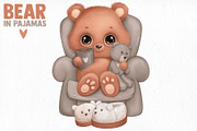 Bear in pajamas, an Animal Illustration by designs.svkl (Thumbnail 2 of 6)