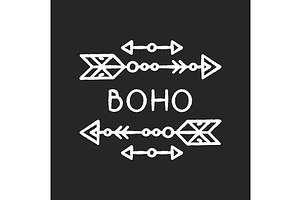 Boho Aesthetic Arrows Chalk Icon