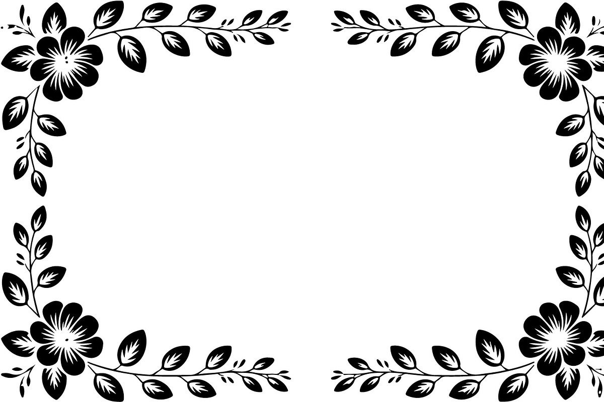 Elegant Rose Frame Silhouette, an Illustration by Designs_River (Photo 8 of 9)