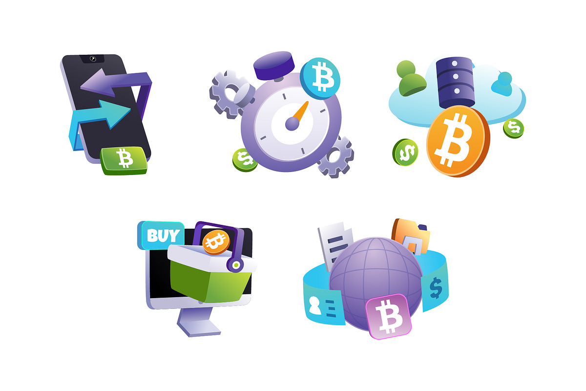 Bitcoin Vol 2 3D Illustration Set, an Object Graphic by SLAB! Design (Photo 2 of 3)