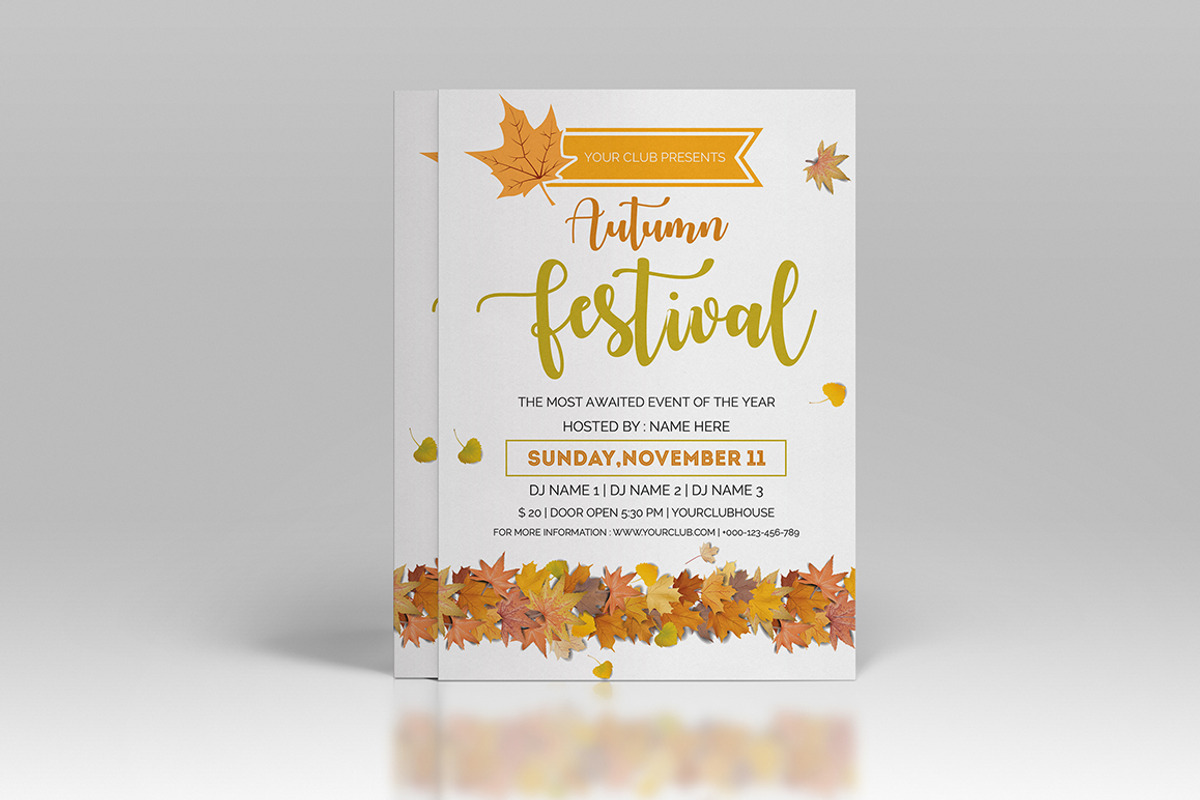 Autumn Festival Flyer Template-V-01, a Flyer Template by Rimana_Templatehive (Photo 3 of 4)