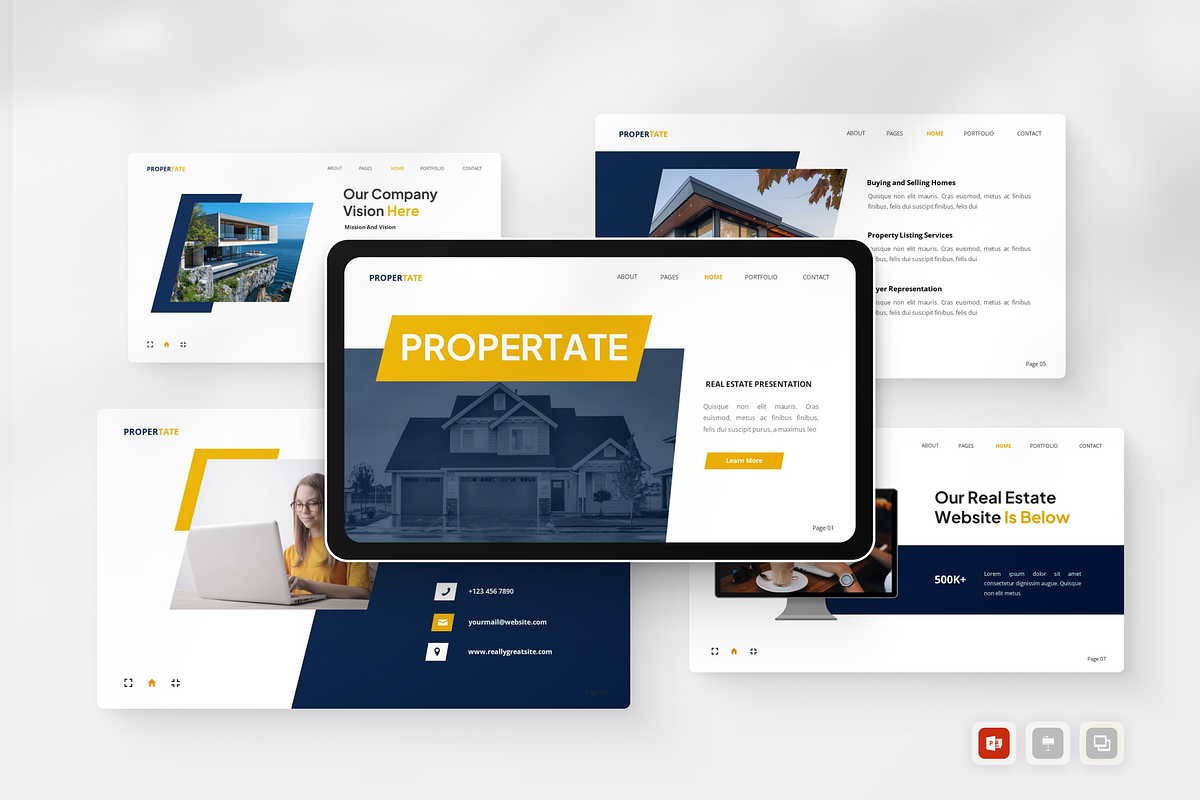 Real Estate Presentation PowerPoint, a Presentation Template by Annora Studio (Photo 1 of 5)