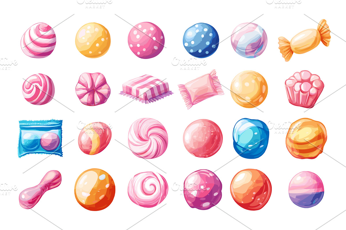 Chewing gum elastic treats cartoon, an Object Illustration by Onyx