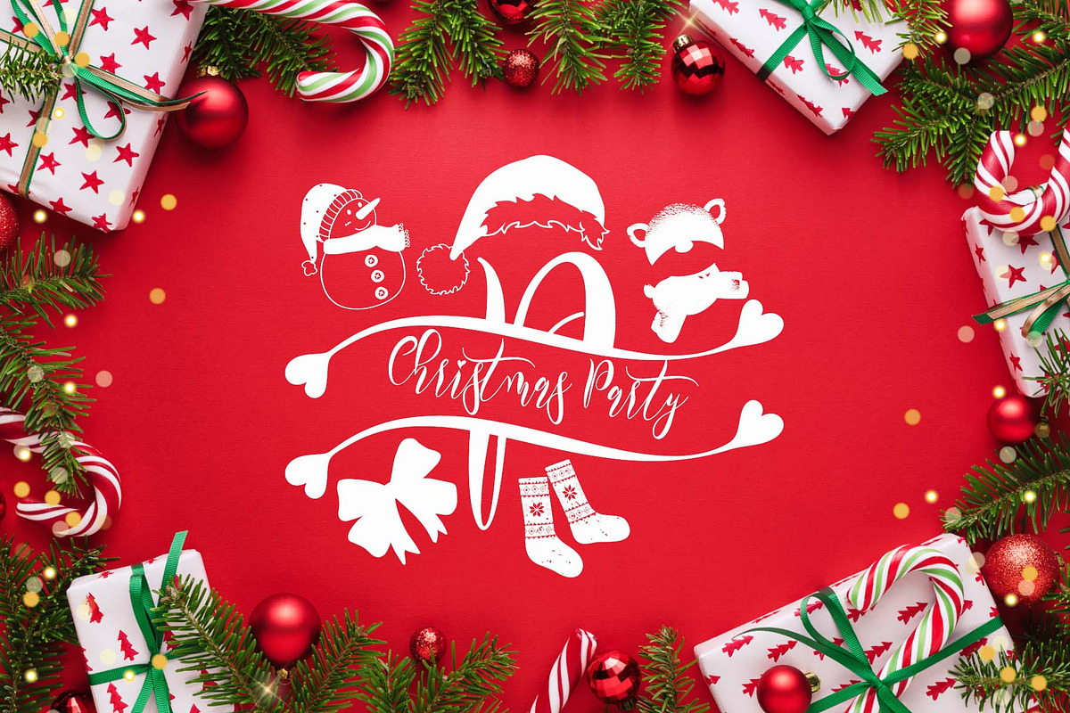 Beautiful Christmas Monogram, a Handwritten Font by Yoga Letter (Photo 2 of 5)