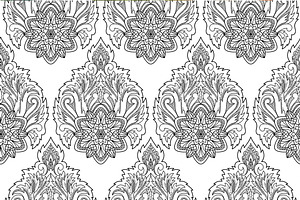 Lotus Tattoo Seamless Patterns