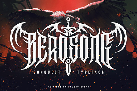 Berosong Typeface, a Blackletter Font by alit design