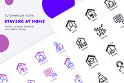 Staying At Home | 32 Icons Set, a Solid Icon by Marina Silence (Thumbnail 13 of 18)