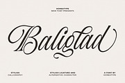 Baliglad – Stylish Calligraphy Font, a Script Font by Honestype (Thumbnail 1 of 12)