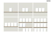 A6/B6/A5 CARDS ON BOBBIN SHELVES, a Merchandise Mockup by MCKP*ME (Thumbnail 3 of 9)