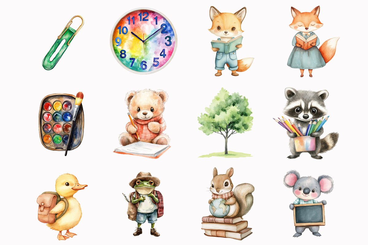 Back to School Clipart, an Illustration by Design Market (Photo 4 of 5)