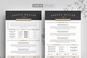 Modern Resume Template Lila