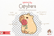 Groovy Valentine Capybara SVG PNG, an Animal Illustration by Chonnieartwork (Thumbnail 5 of 6)