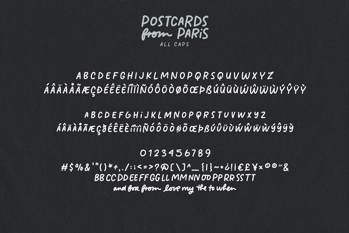 Postcards From Paris | Font Trio, a Sans Serif Font by