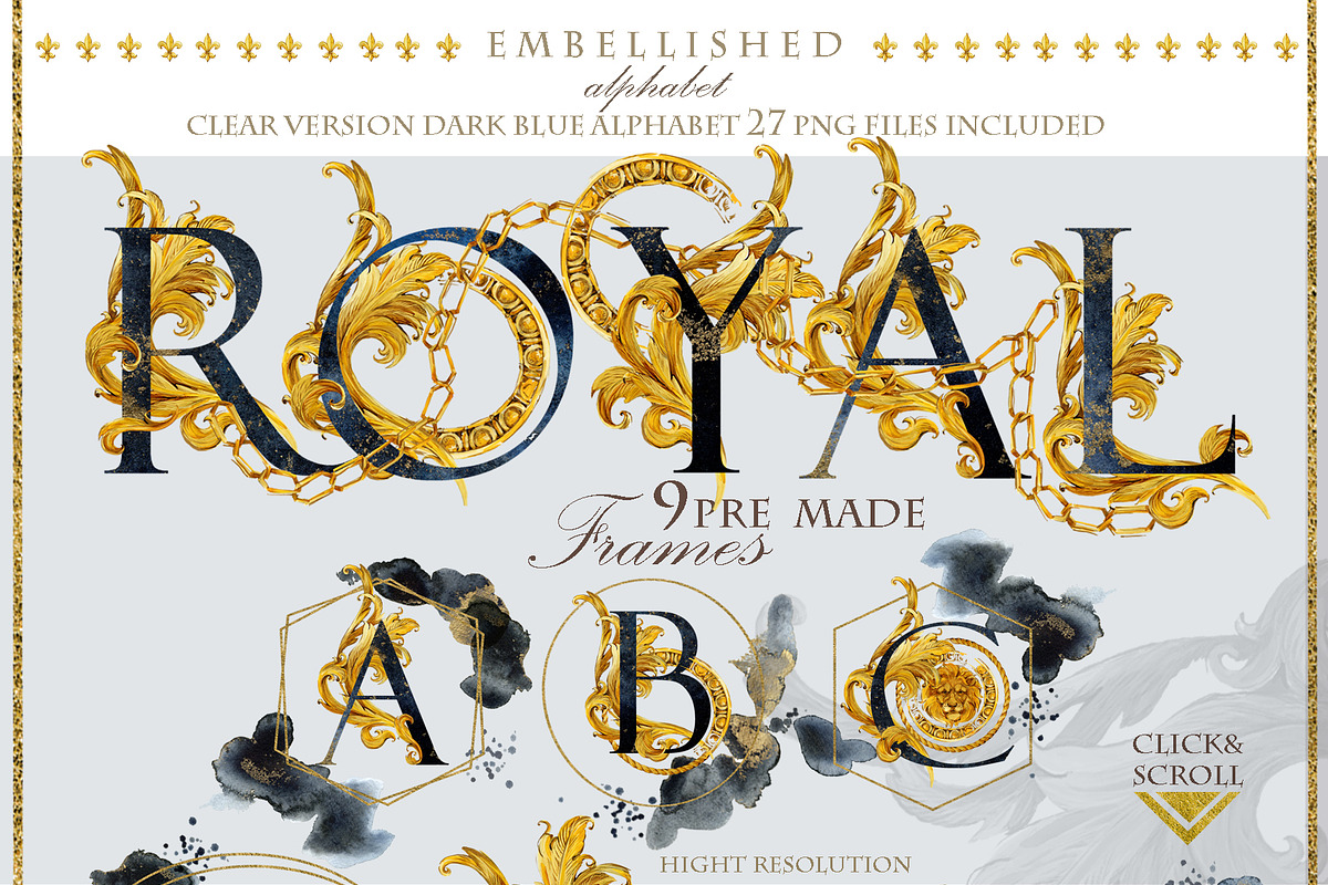 Golden Lions: Luxury Watercolor Kit, a Decorative Illustration by FineArt (Photo 4 of 14)