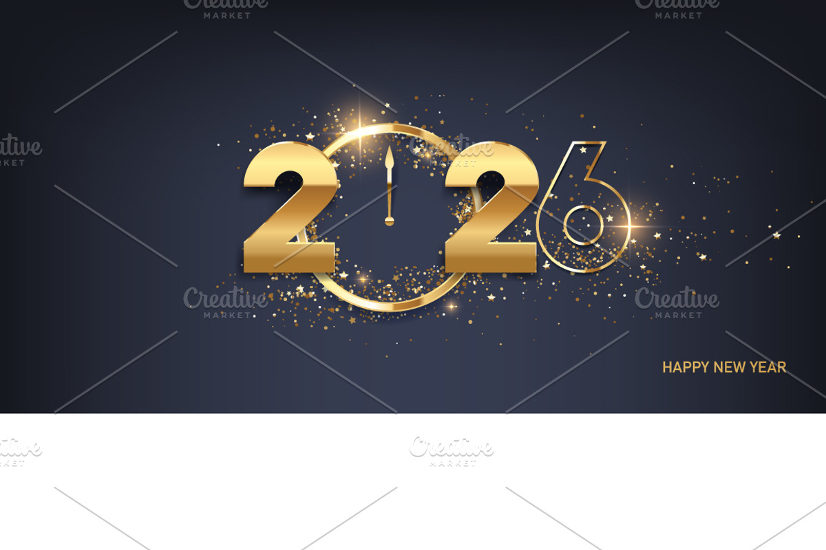 Happy New Year 2026, a Background Graphic by AlexMstudio