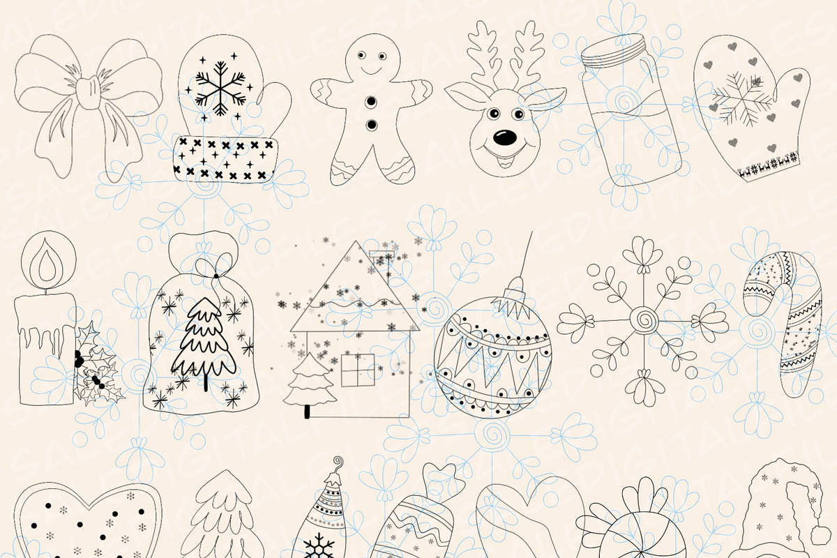 Christmas Digital Stamps, a Graphic by Favorites_Art (Photo 2 of 14)