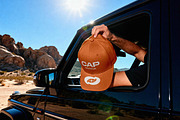 Baseball Cap Mockup in Desert Road, a Hat Mockup by Design Squad (Thumbnail 4 of 4)