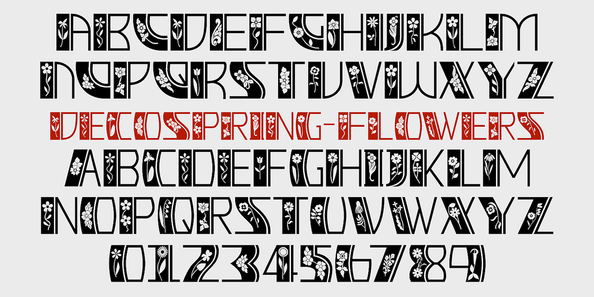 DecoSpring, a Symbol Font by Ingrimayne Type (Photo 6 of 10)