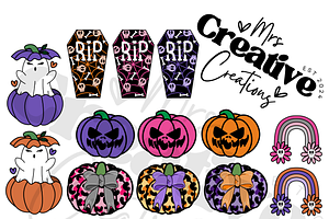 Halloween Clipart bundle, a Graphic by Mrs. Creative Creations
