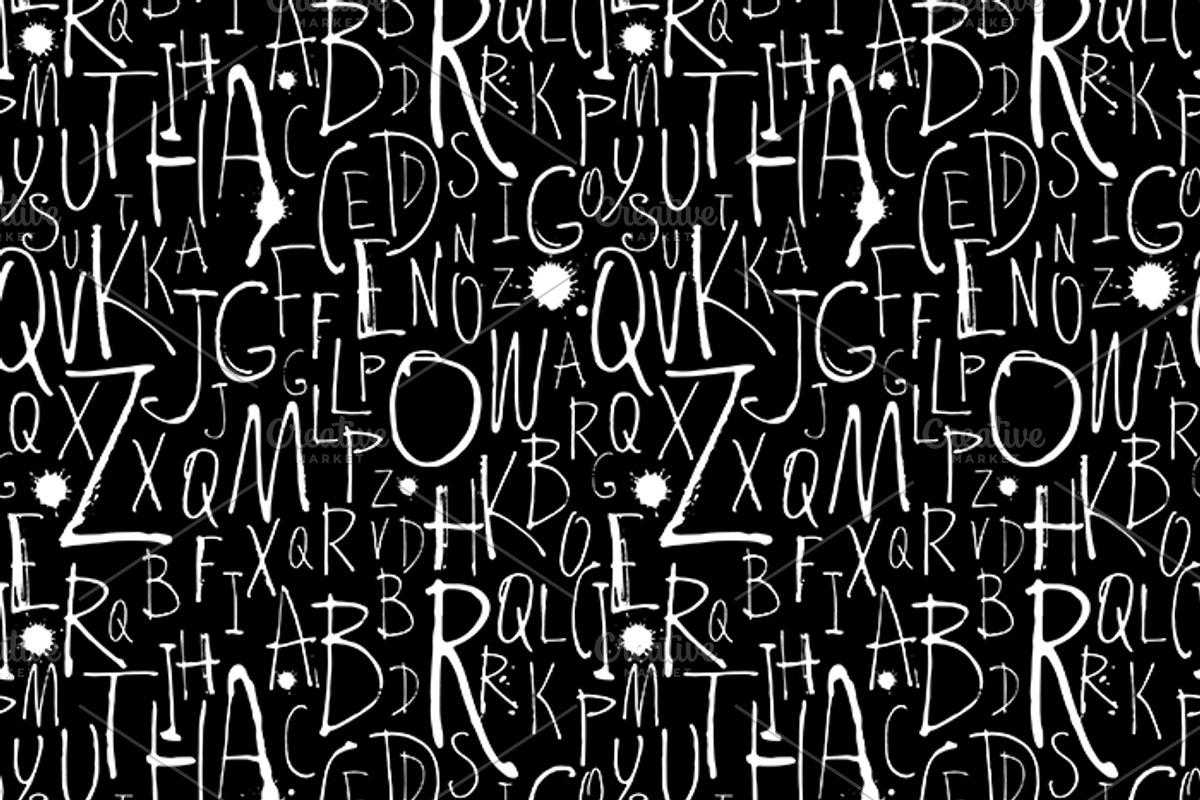 Brush Grungy Thin Font+pattern, a Pattern Graphic by VasilkovS (Photo 3 of 5)