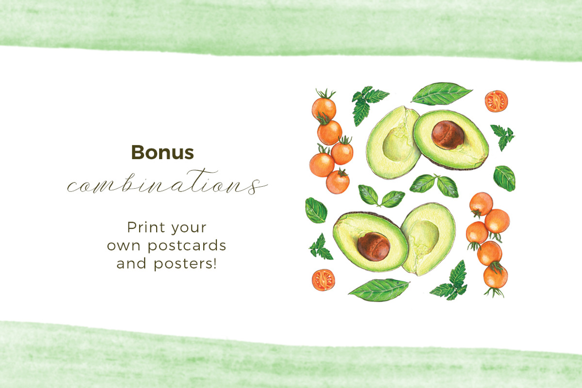 Hand Painted Guacamole Ingredients, a Food Illustration by Miriam Figueras (Photo 4 of 4)