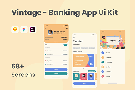Vintage - Bank App Ui Kit