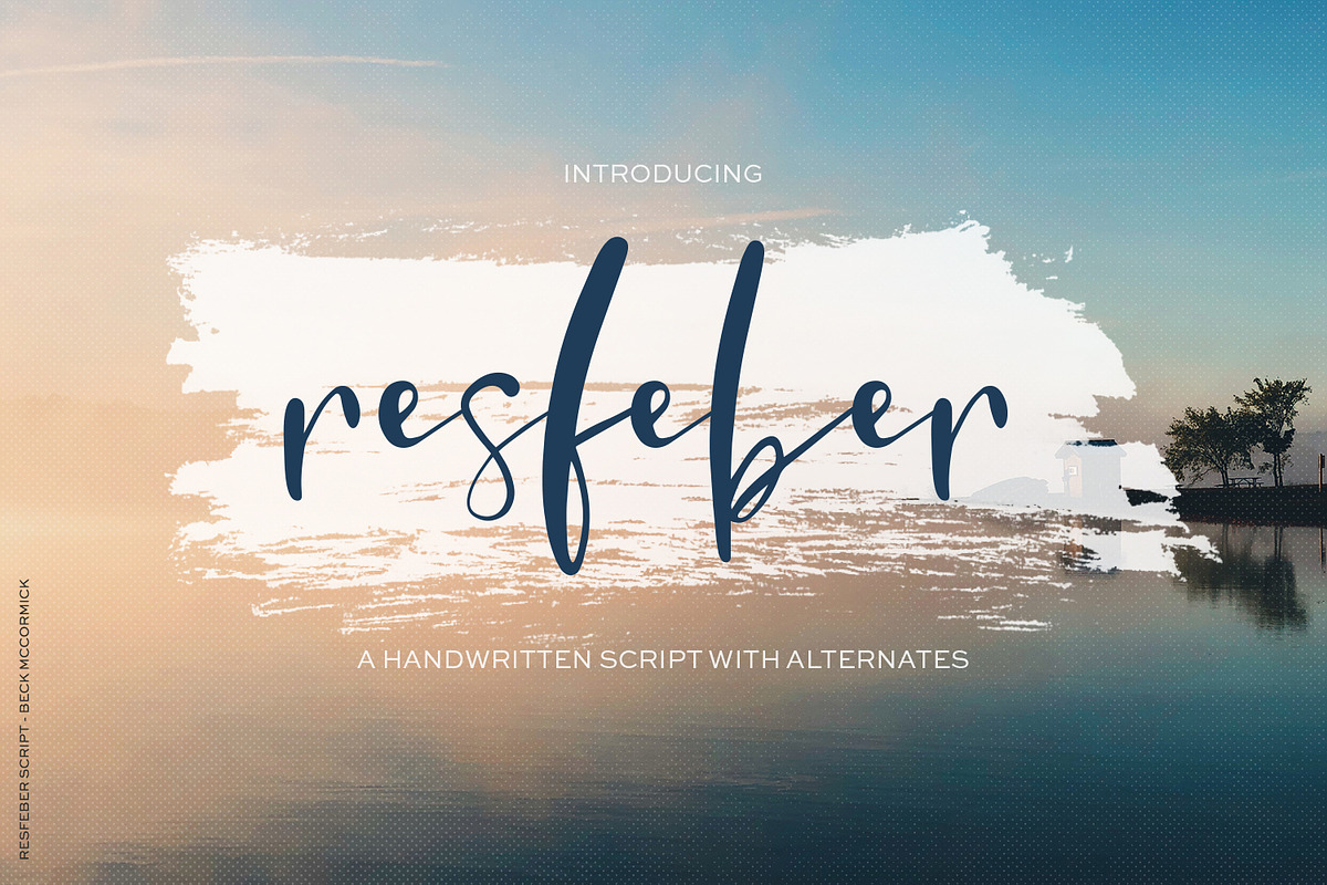 Resfeber Script, a Script Font by Beck McCormick (Photo 1 of 10)
