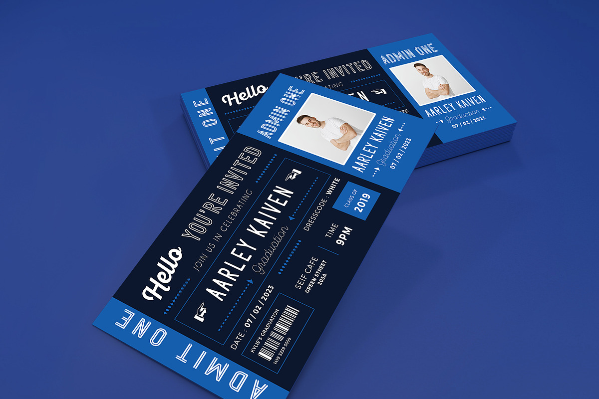 Graduation Invitation Ticket, an Invitation Template by Aarley Kaiven (Photo 3 of 4)