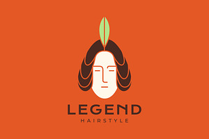 man portrait with hair judge logo, a Branding & Logo Template by devastd