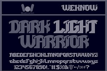 Dark Light Warrior font