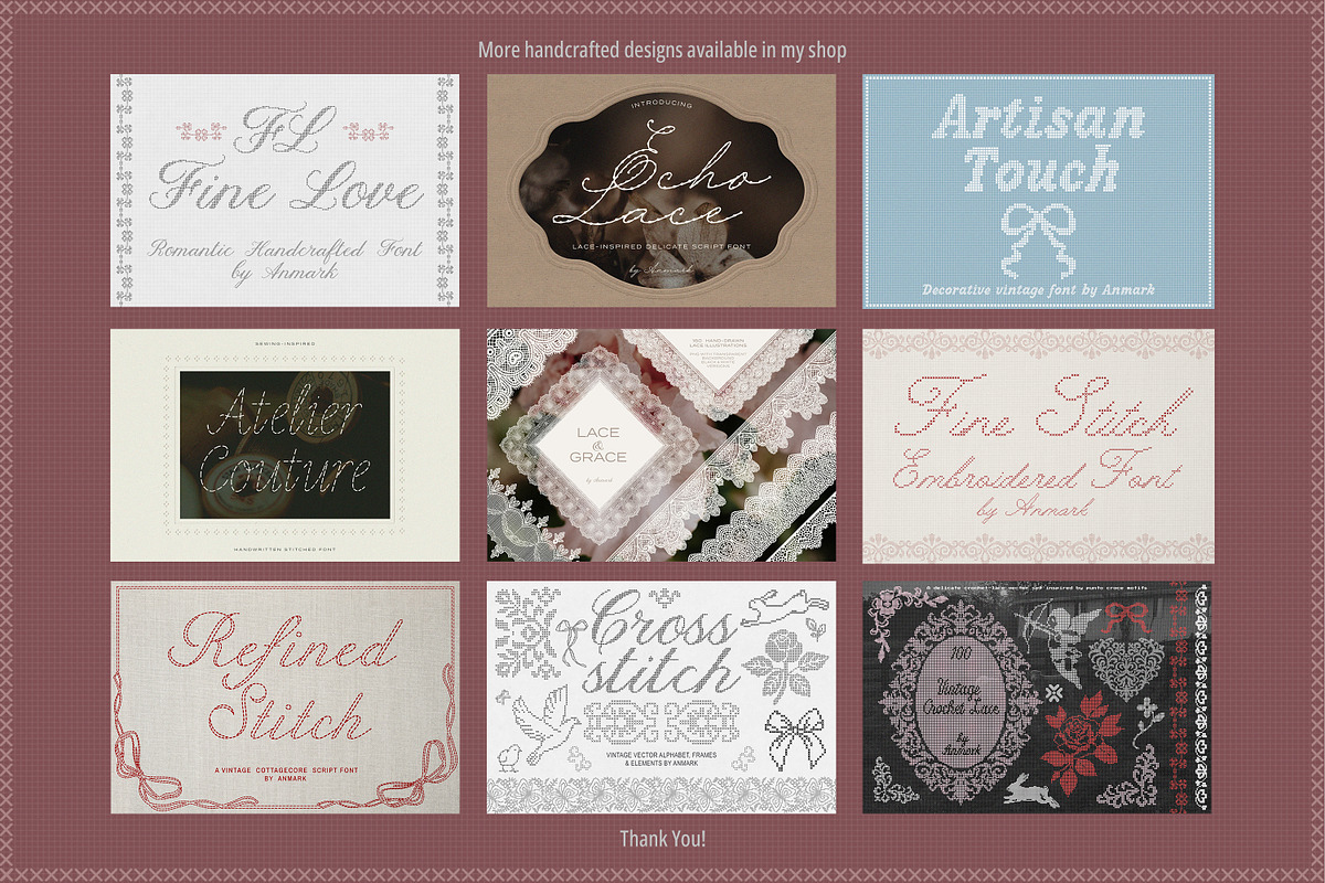 Silk Atelier Stitched Script Font, a Script Font by AnMark (Photo 13 of 13)