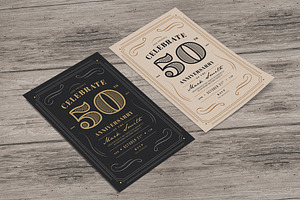 Vintage Anniversarry Invitation